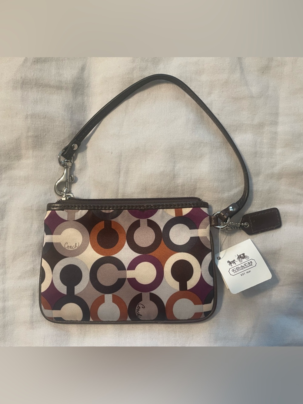 NWT Coach Madison Multicolor Signature C Wristlet Coin Purse - Picture 3 of 8